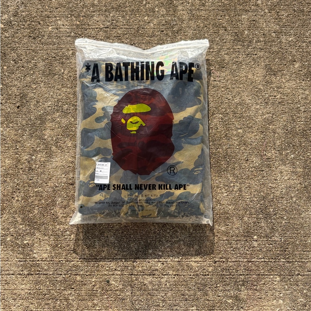 A Bathing Ape Men's Camo Zip-Up Sweater - Olive/Black